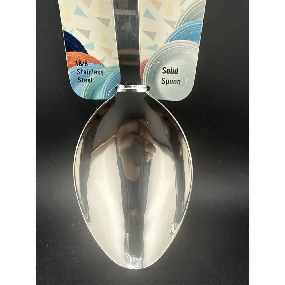 Fiesta Green Solid Serving Spoon 18/8 Stainless Steel New On Card NIP